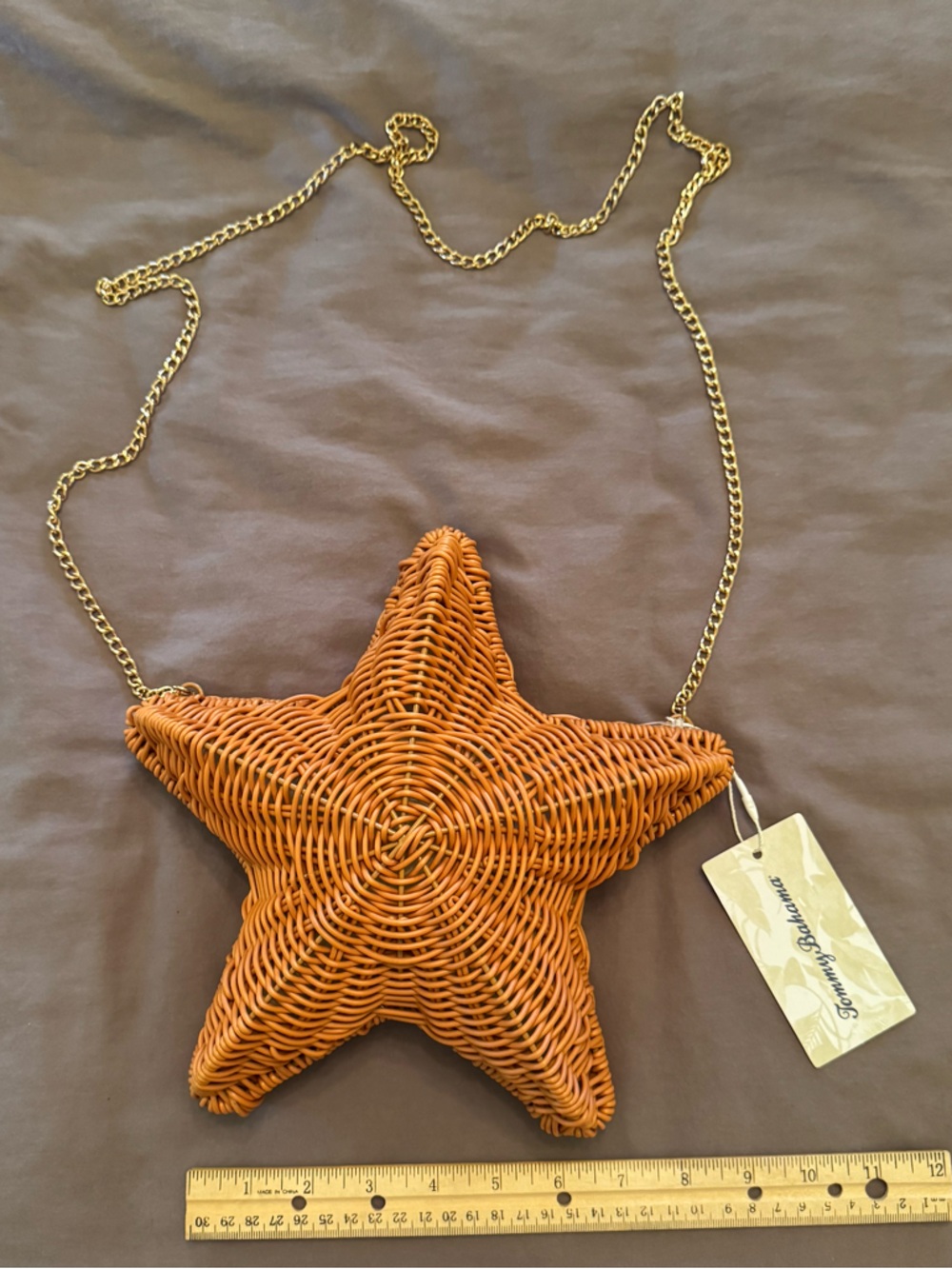 NEW NWT Viral Tommy Bahama Woven Wicker Starfish Crossbody Bag Clutch Purse Star